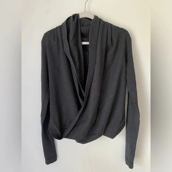Lululemon Sweater Women’s 4 Iconic Wrap Gray - Picture 8 of 10